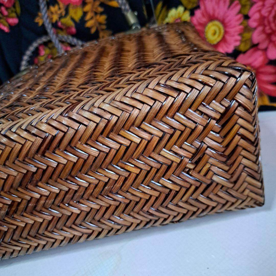 ハンドメイド 籐 籐バッグ かごバッグ ハンドバッグ