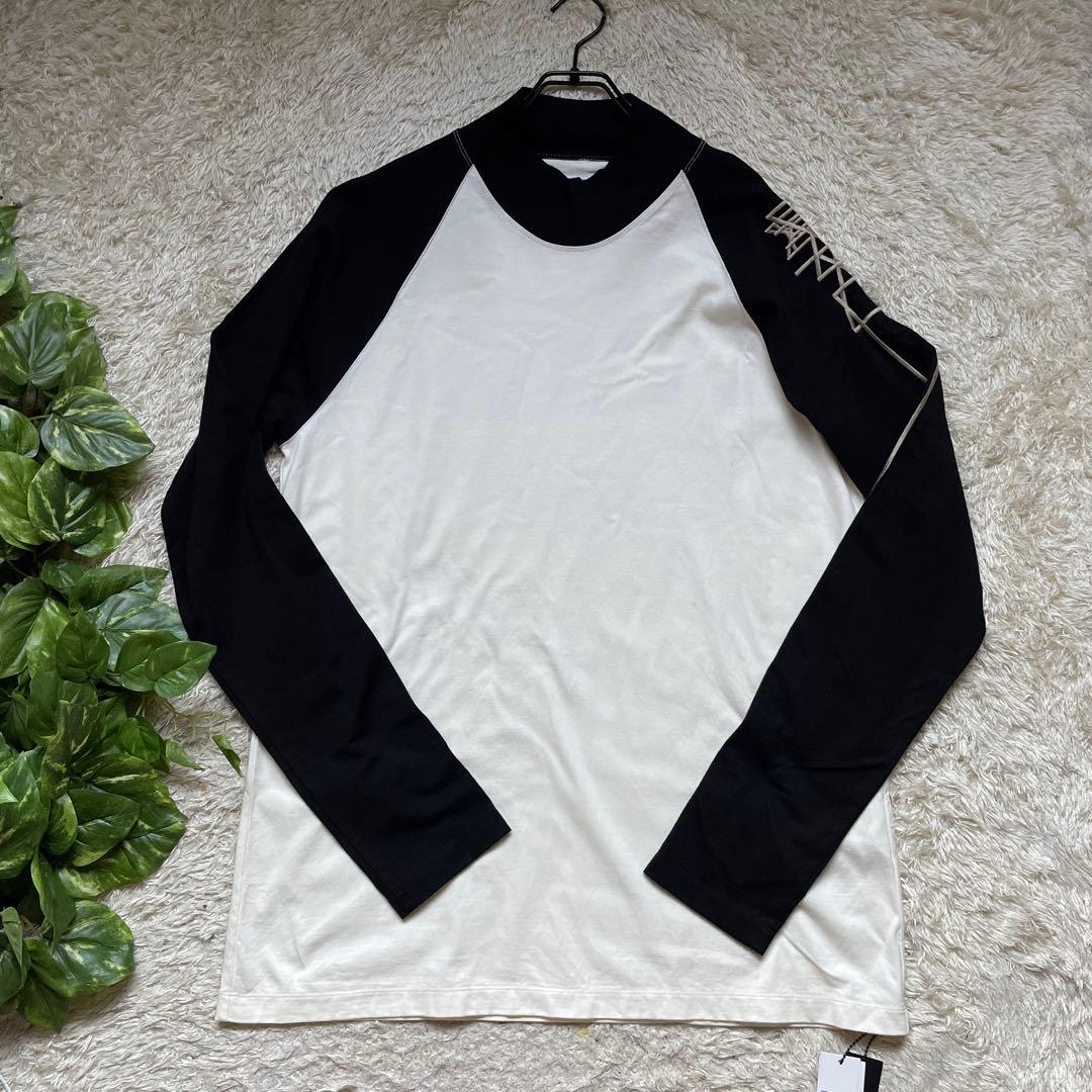 未使用⭐️ JULIUS ユリウス　トップス　モックネック　ラグラン　白黒　3
