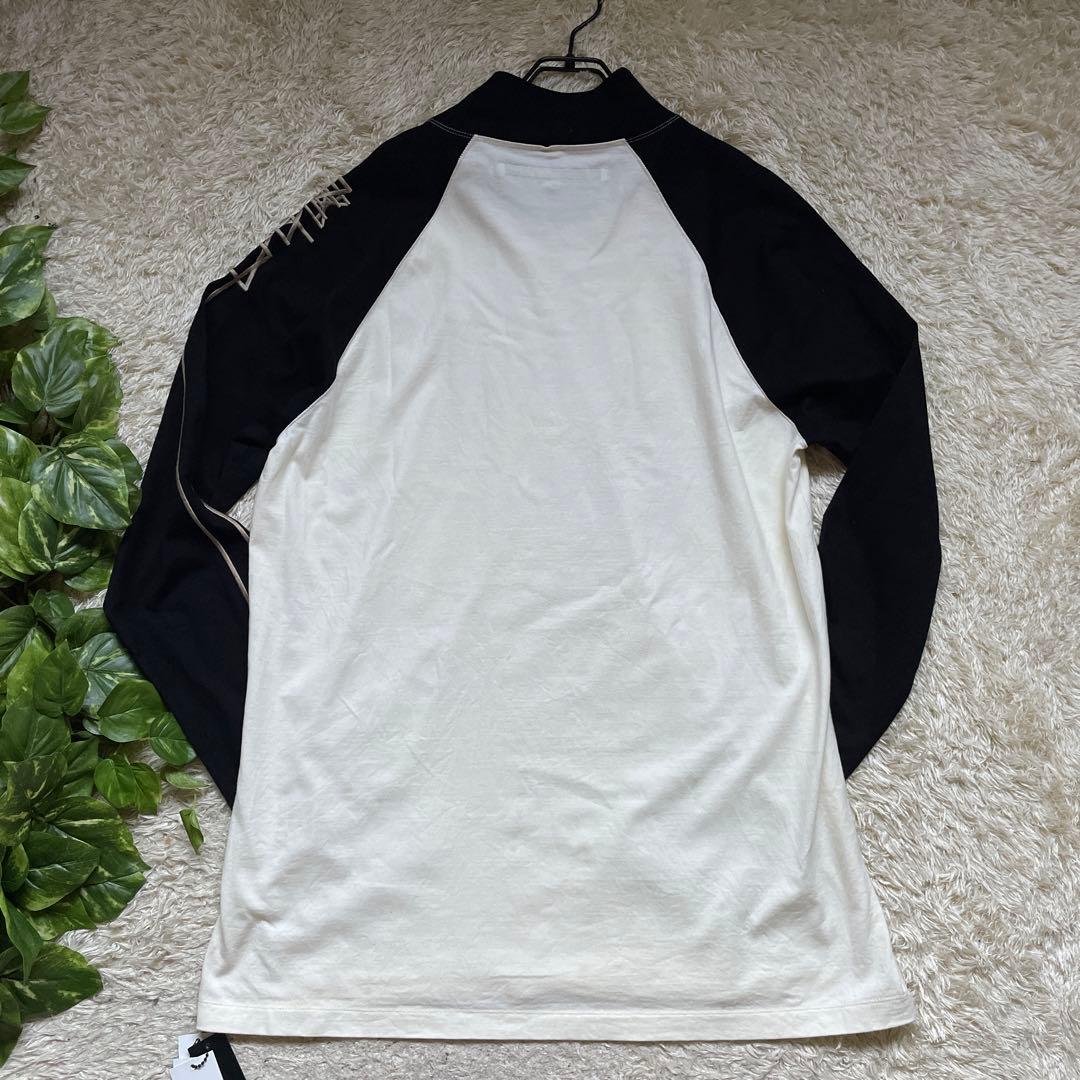 未使用⭐️ JULIUS ユリウス　トップス　モックネック　ラグラン　白黒　3