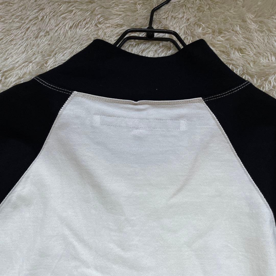 未使用⭐️ JULIUS ユリウス　トップス　モックネック　ラグラン　白黒　3