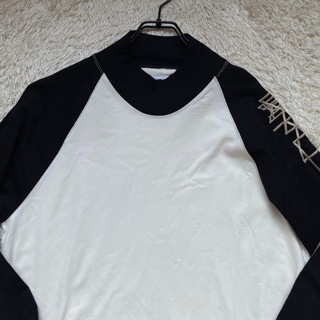 未使用⭐️ JULIUS ユリウス　トップス　モックネック　ラグラン　白黒　3