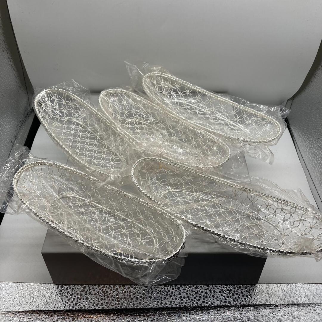 ▼銀座和光　WAKO 銀細工　おしぼりトレイ　コースター　セット