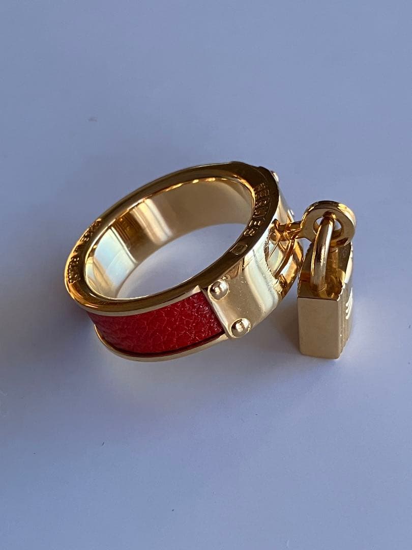 HERMES　エルメス　スカーフリング　ケリー　ゴールド　カデナモチーフ