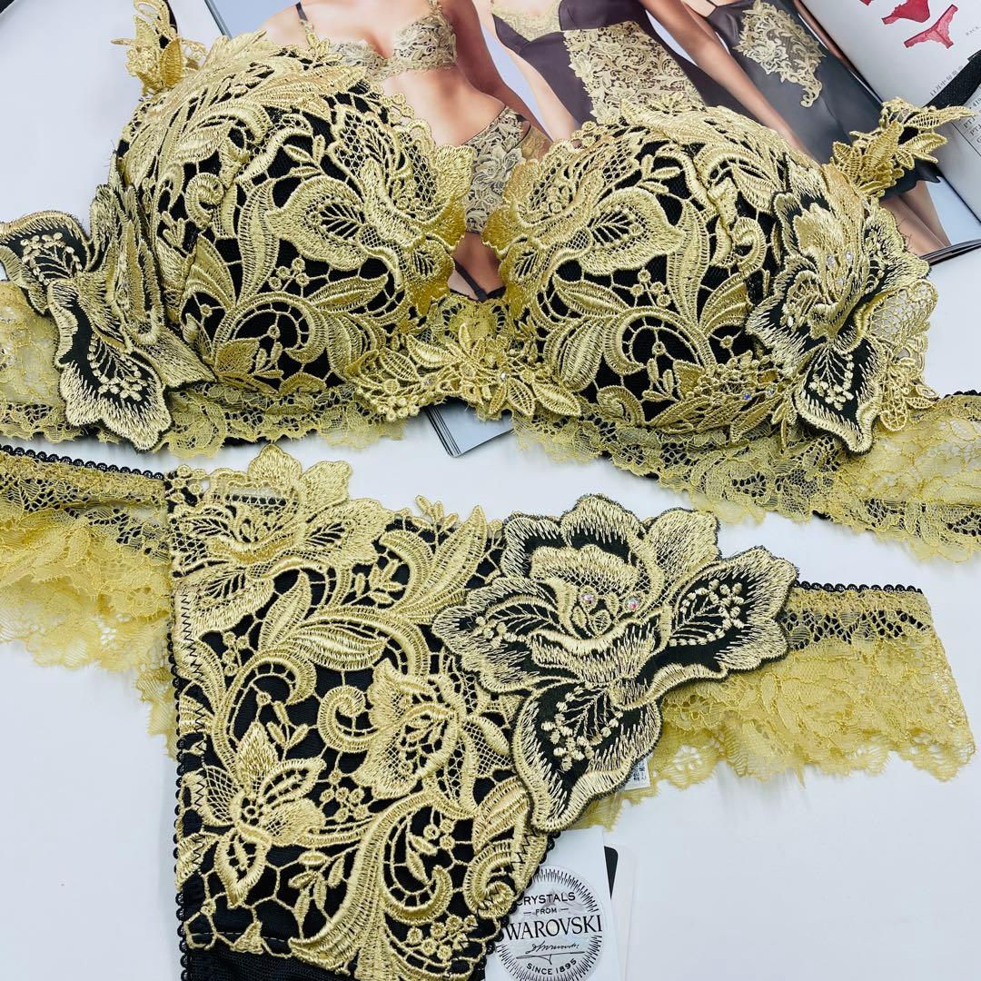 店舗限定！ワコール サルート19Gブラジャー　Tバック　ソングセットF65-M