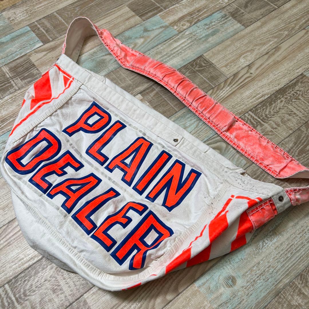 レア PLAIN DEALER ニュースペーパーバッグ オレンジ