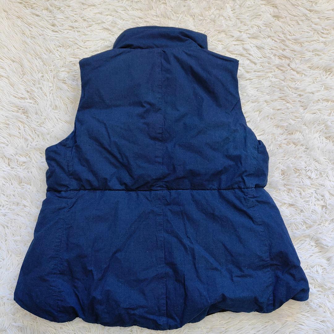 【レア】45r インディゴ染め リバーシ ブル ダウンベスト 藍染め　ボア　毛糸