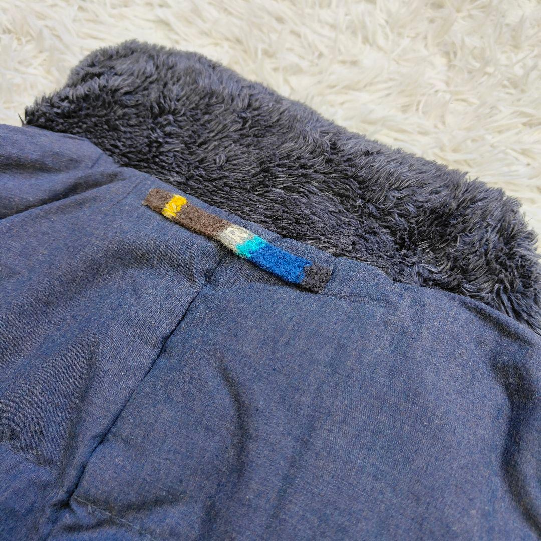 【レア】45r インディゴ染め リバーシ ブル ダウンベスト 藍染め　ボア　毛糸