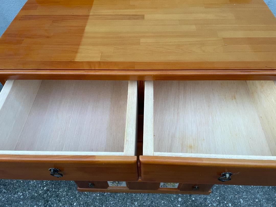 ★ 木製 バレンシア チェスト タイル パイン 箪笥 タンス 北欧 風 引出