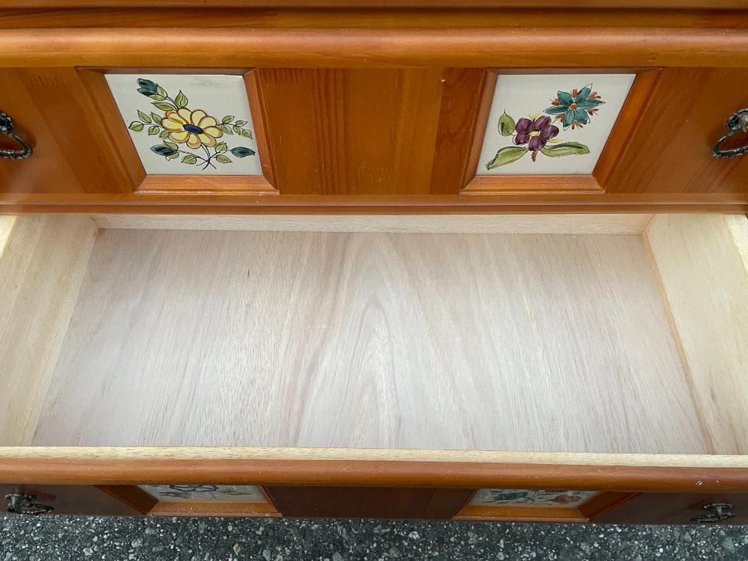 ★ 木製 バレンシア チェスト タイル パイン 箪笥 タンス 北欧 風 引出