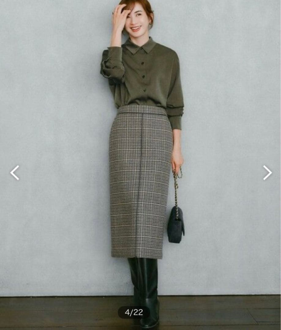 未使用Lサイズ⭐︎27940円　2025秋冬23区　ツイード　見上愛さん着用