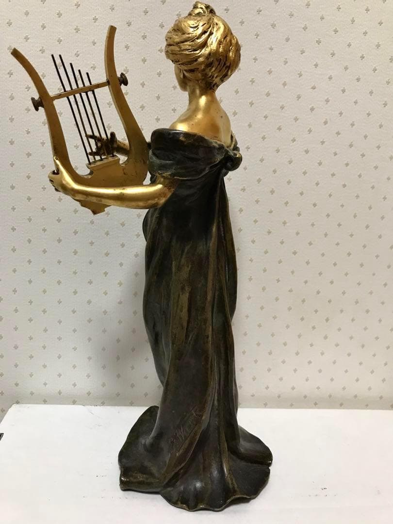 アンティーク アールヌーボー E.WANTE (1872-1960) ブロンズ像