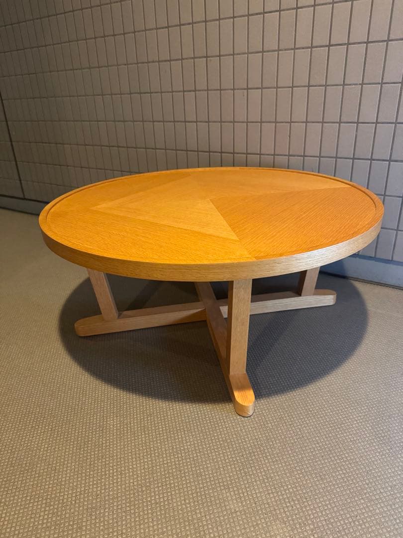 センターテーブル リビングテーブル 丸型 天然木 リビング ダイニング　東京池袋