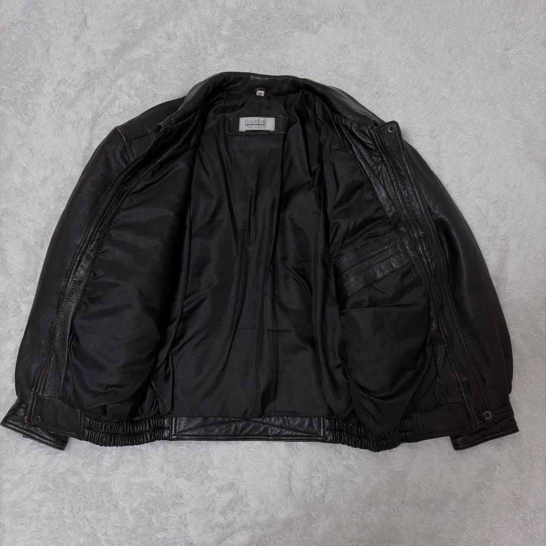 【希少】 Leather Jacket 黒 ライダース レザー ベンチレーション