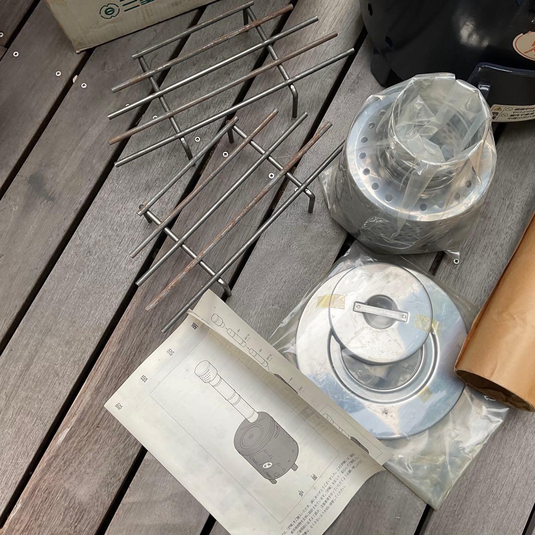 未使用 炉暖 AL-35 三重ホーロ (琺瑯ストーブ) 薪ストーブ バーベキュー