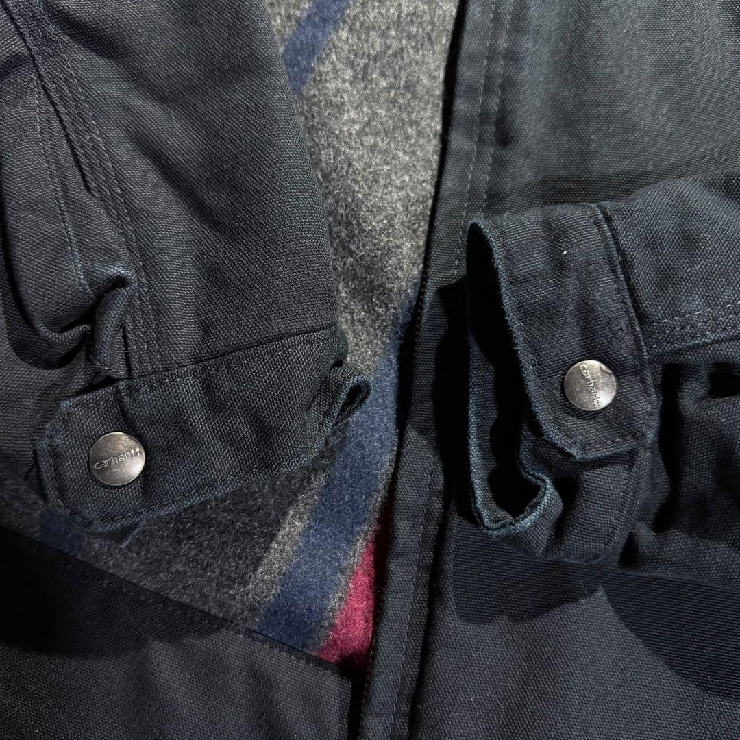 カーハート デトロイトジャケット 黒 OJ3828 企業ロゴ 00s ビンテージ