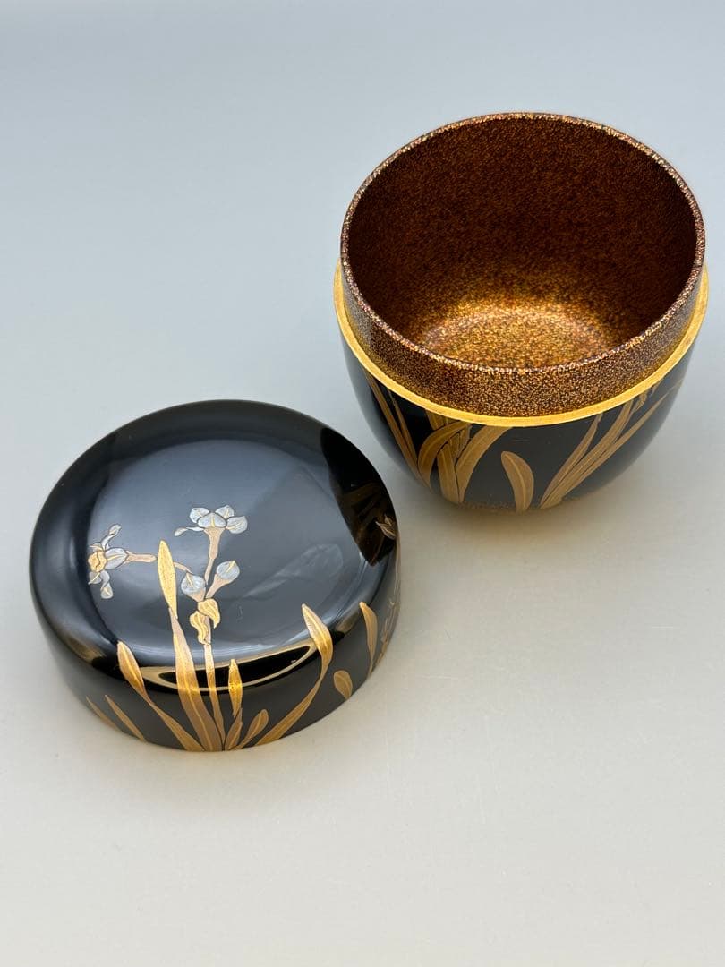 茶道具　棗　三浦明峰　水仙蒔絵