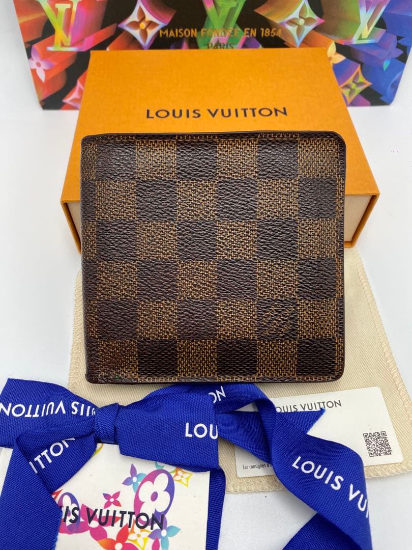 人気✨ルイ・ヴィトン ダミエ ポルトフォイユ マルコ コンパクト 二つ折り財布