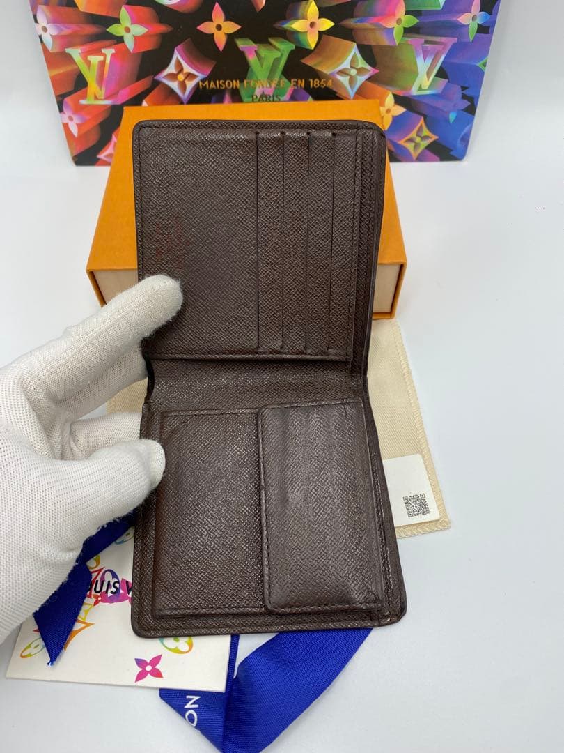 人気✨ルイ・ヴィトン ダミエ ポルトフォイユ マルコ コンパクト 二つ折り財布