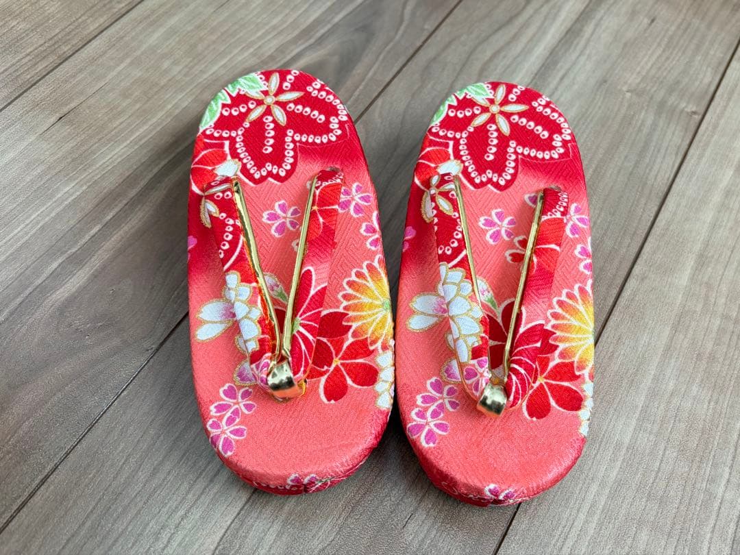 七五三　3歳女の子　着物セット　753 赤色　桜