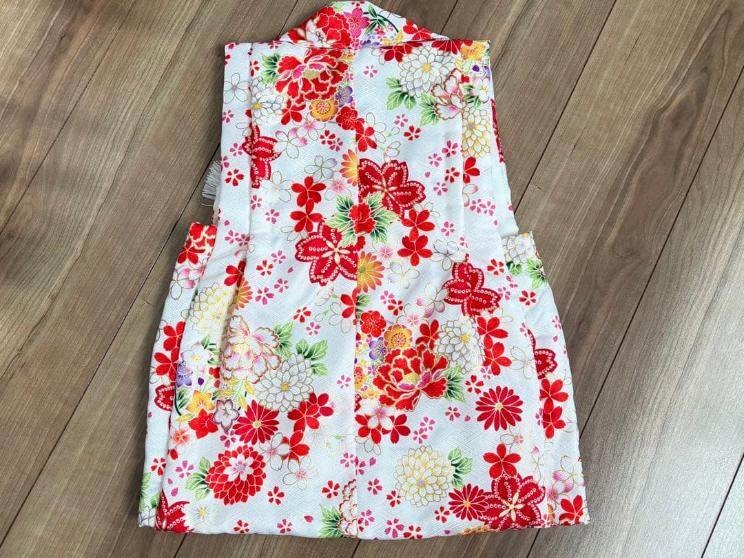 七五三　3歳女の子　着物セット　753 赤色　桜