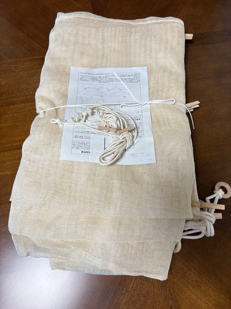 ルカ様用 ヘンプ　麻　からみ織り　蚊帳　ベッド用蚊帳　フレーム無し　菊屋