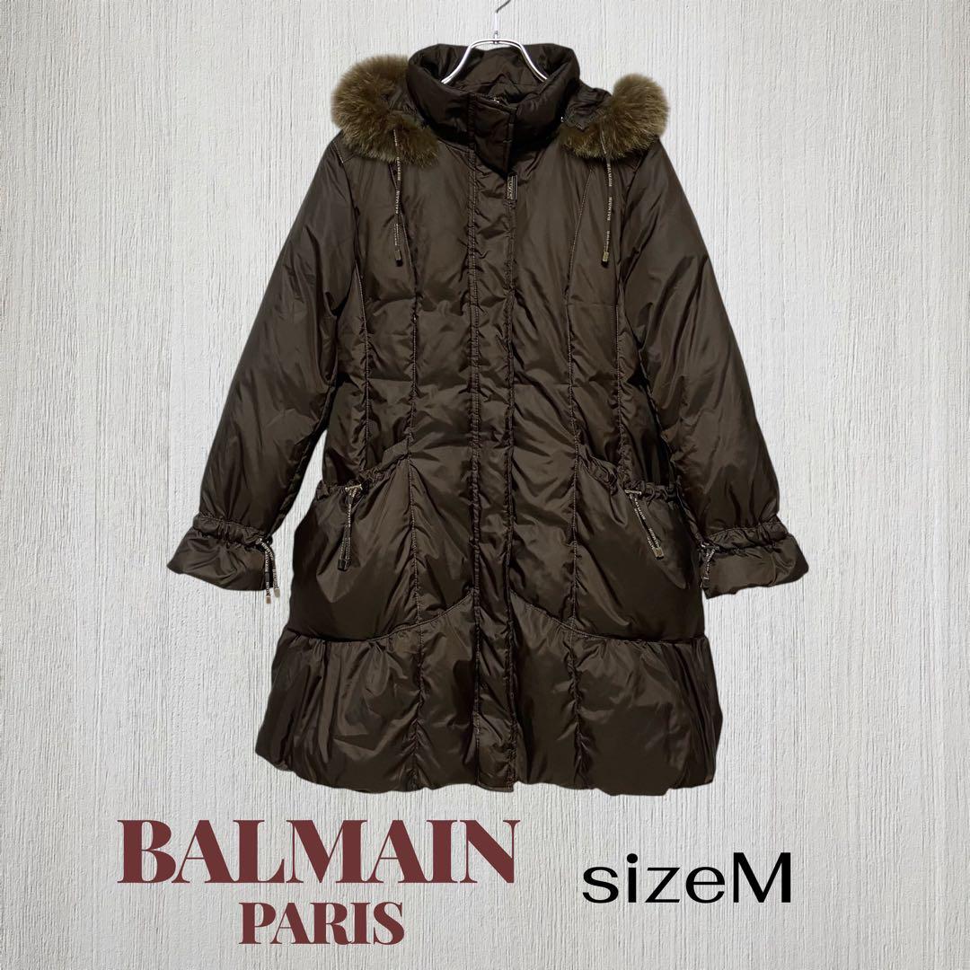 バルマン　BALMAIN ブルーフォックスファー付　ダウンコート　100