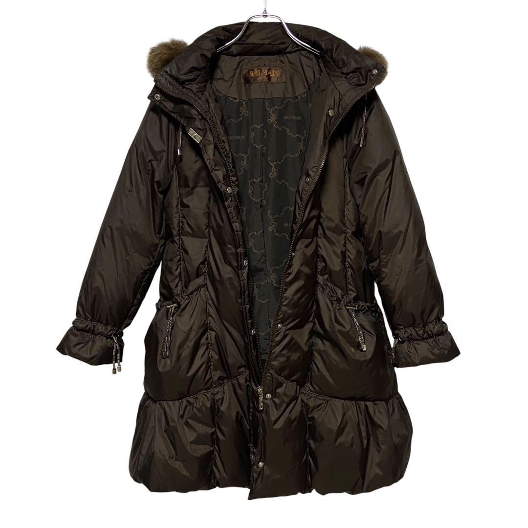 バルマン　BALMAIN ブルーフォックスファー付　ダウンコート　100