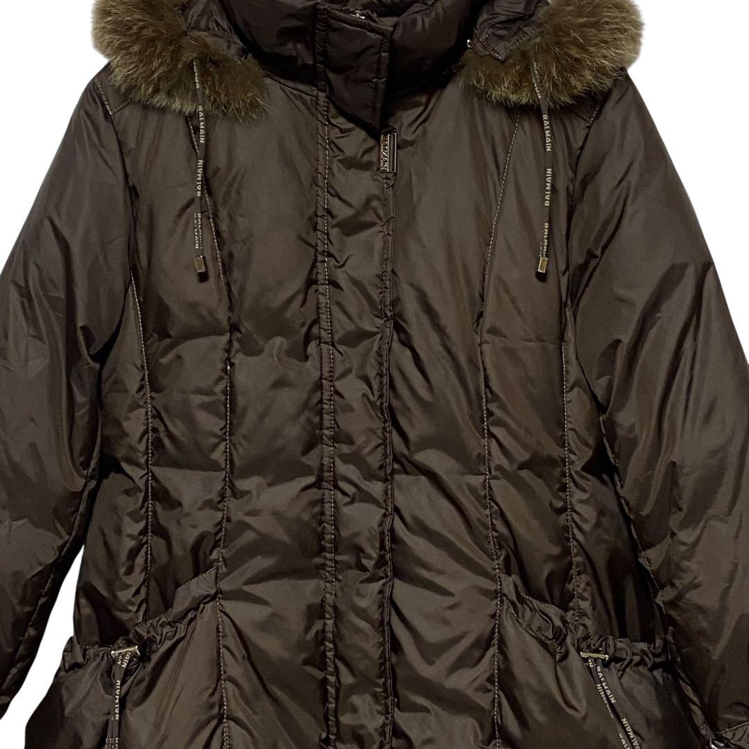 バルマン　BALMAIN ブルーフォックスファー付　ダウンコート　100
