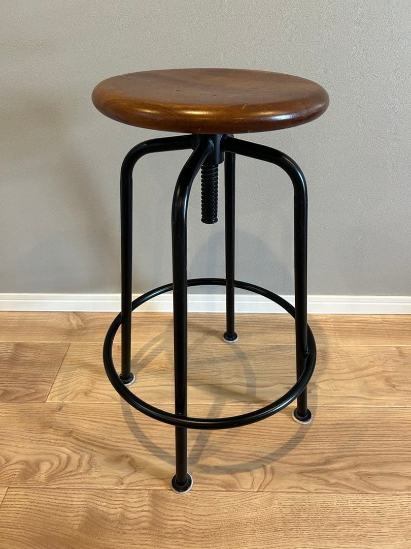 高さ調整可能 バースツール 木製