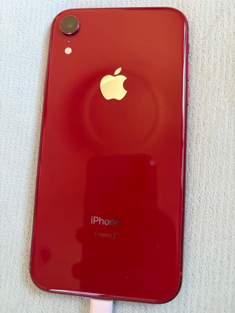 iPhoneXR red 128GB 画面割れ品　 液晶漏れあり