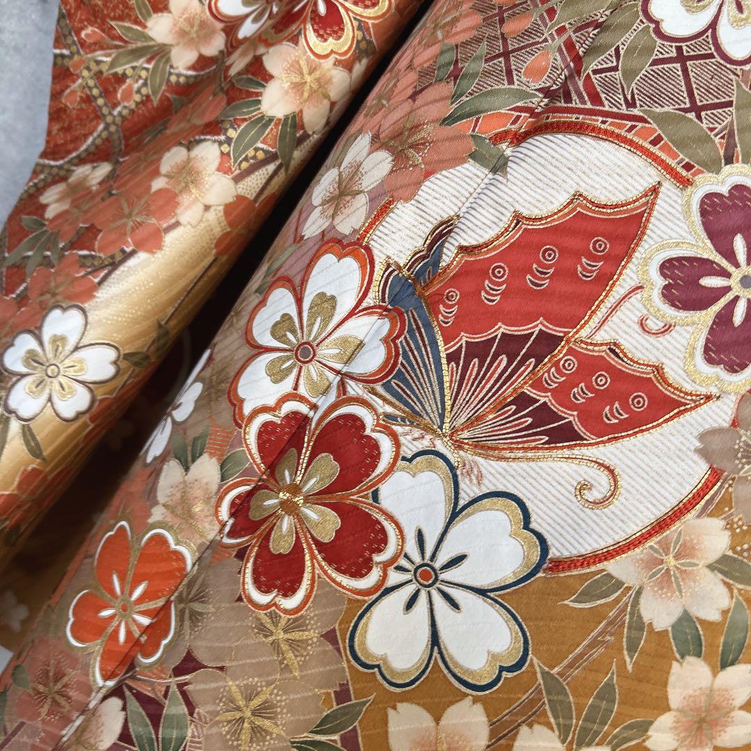 振袖　フルセット　正絹　古典柄　華やか　成人式　２０歳　ふりそで　m5
