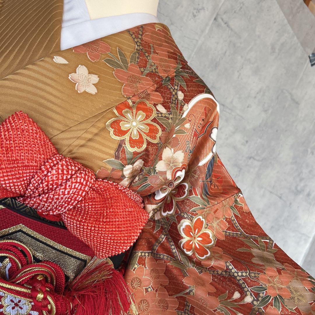 振袖　フルセット　正絹　古典柄　華やか　成人式　２０歳　ふりそで　m5