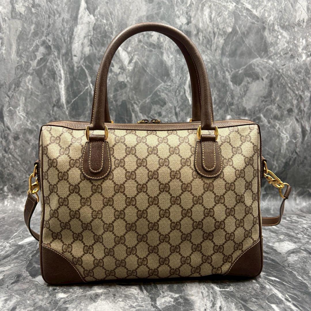 ✨極美品✨GUCCI GG 2way ショルダーバッグ レザー ボストン ロゴ