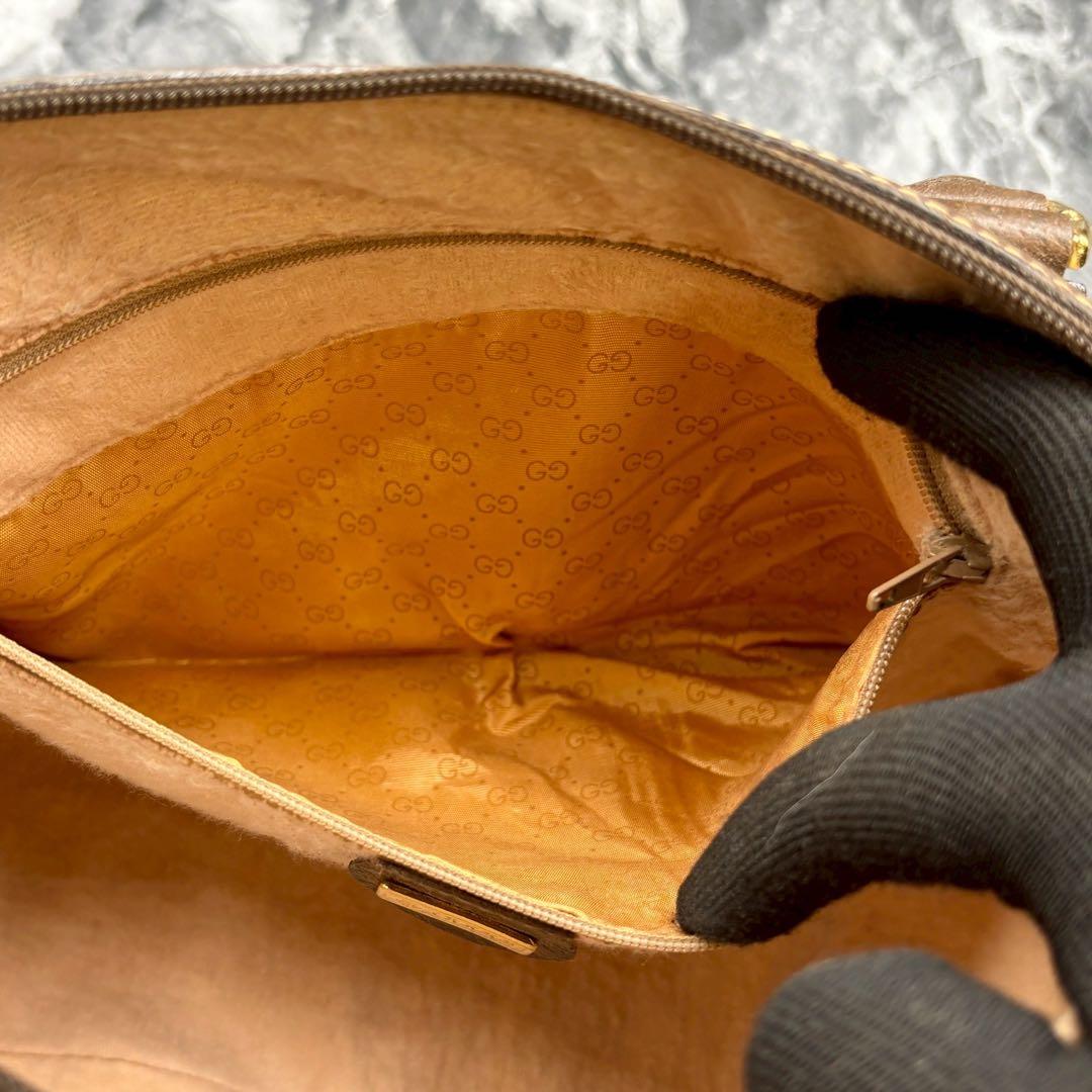 ✨極美品✨GUCCI GG 2way ショルダーバッグ レザー ボストン ロゴ