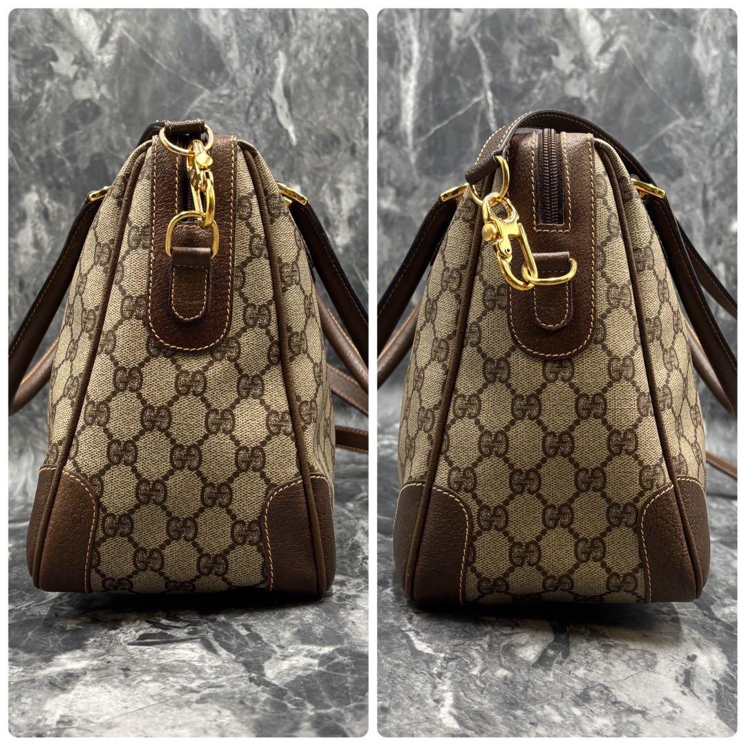 ✨極美品✨GUCCI GG 2way ショルダーバッグ レザー ボストン ロゴ