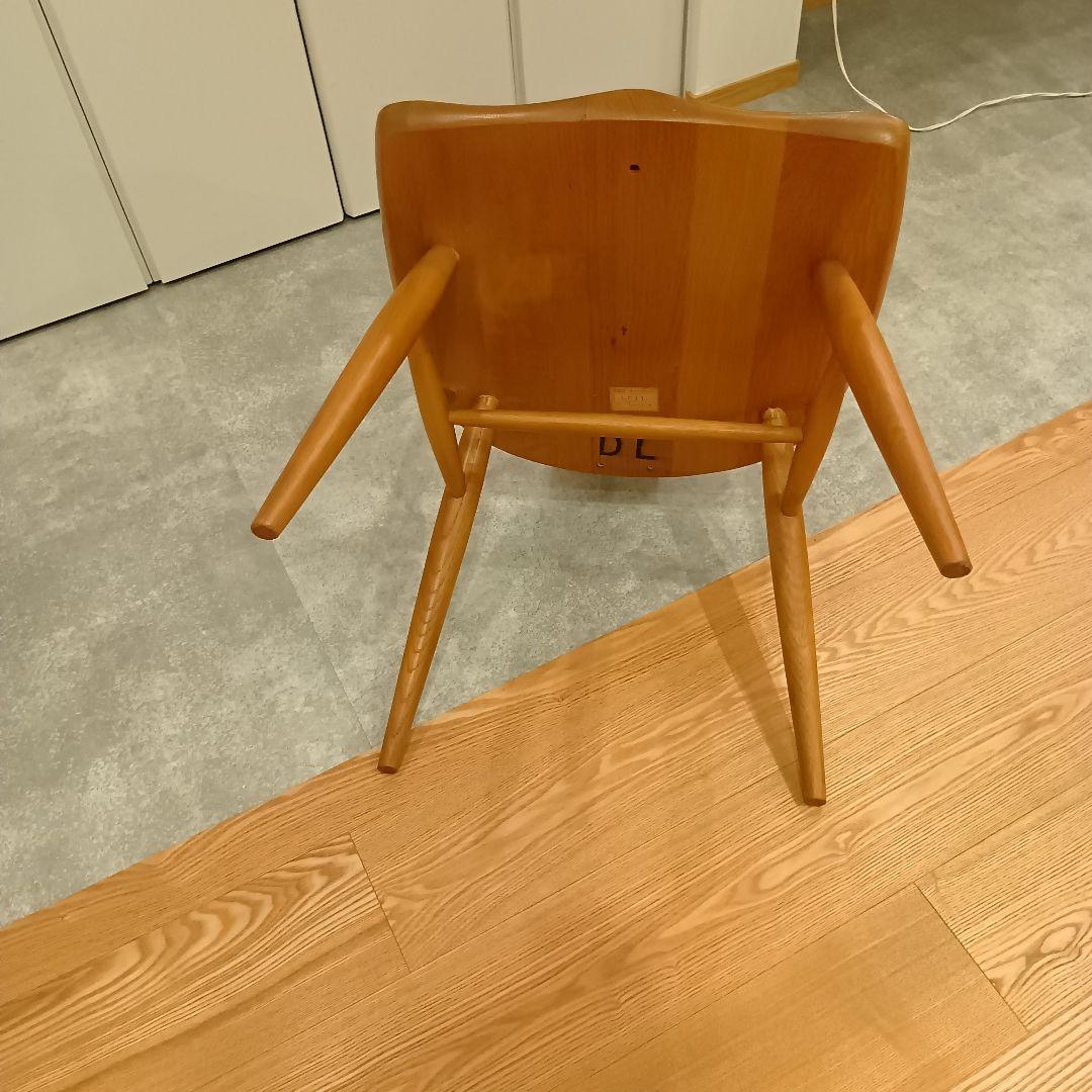 ふみ！！柏木工　KASHIWA カウホーンチェア　LC11 楢無垢材