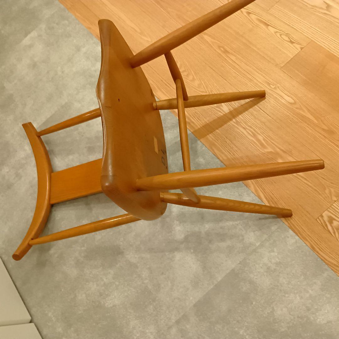 ふみ！！柏木工　KASHIWA カウホーンチェア　LC11 楢無垢材