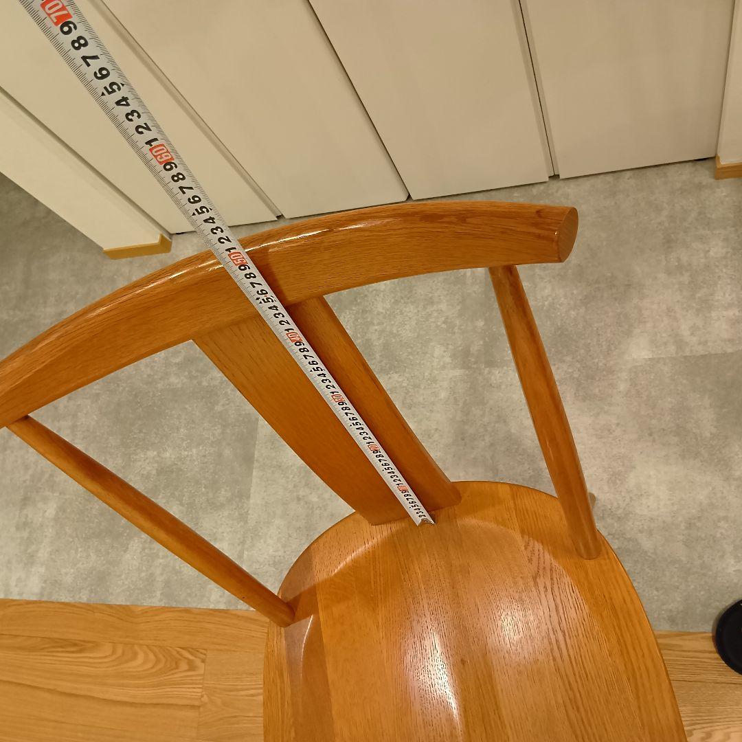 ふみ！！柏木工　KASHIWA カウホーンチェア　LC11 楢無垢材