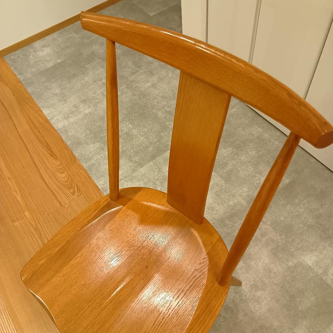 ふみ！！柏木工　KASHIWA カウホーンチェア　LC11 楢無垢材