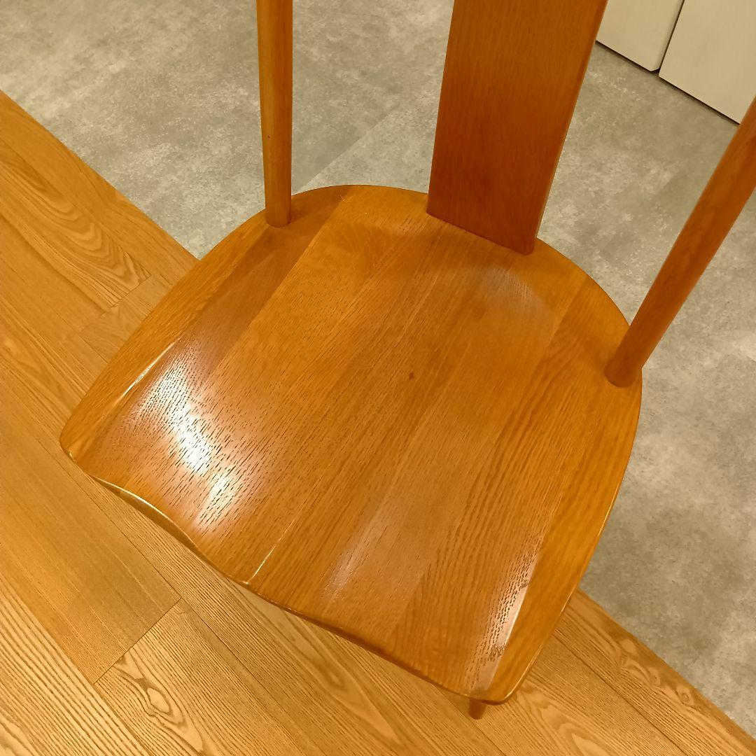 ふみ！！柏木工　KASHIWA カウホーンチェア　LC11 楢無垢材