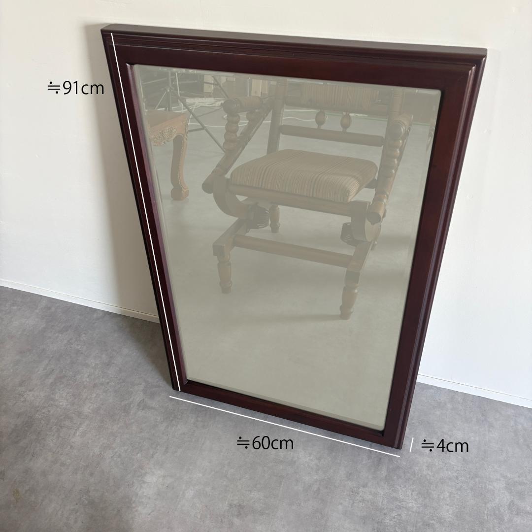 シンプル 木製 ミラー(鏡)