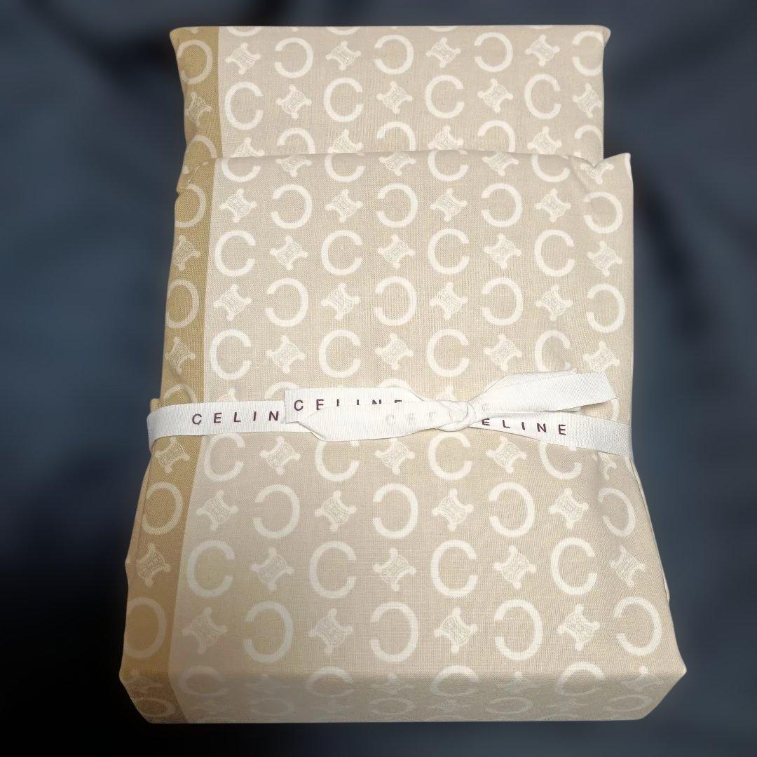 新品・未使用・箱付き★CELINE　セリーヌ★ロゴ入りフラットシーツ2枚セット