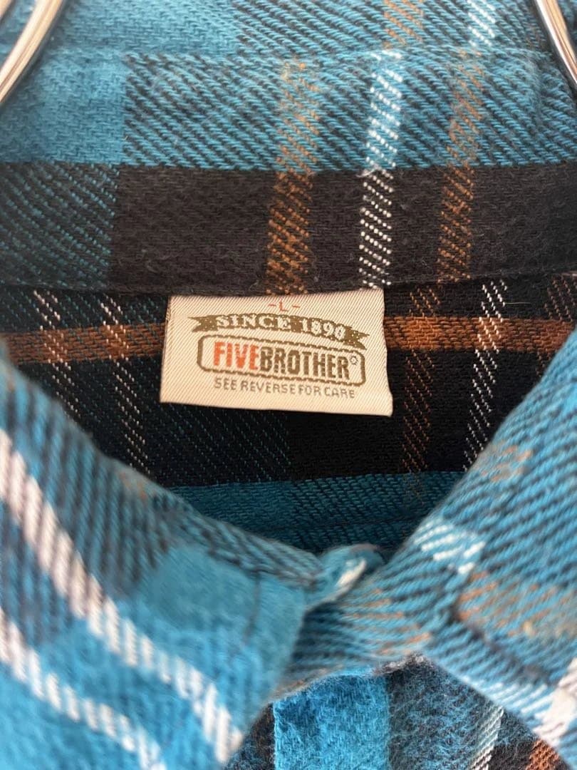 ク*ー様 No.5731 FIVE BROTHER チェックネルシャツ