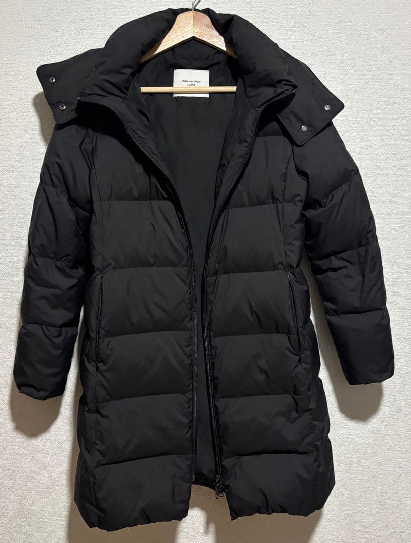URBAN RESEARCH DOORS 2WAYロングダウンコート　ブラック