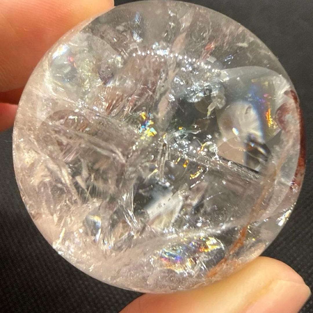 爆虹♪天然石　アゼツライト　ギラギラ虹だらけ♪【薄いピンク】