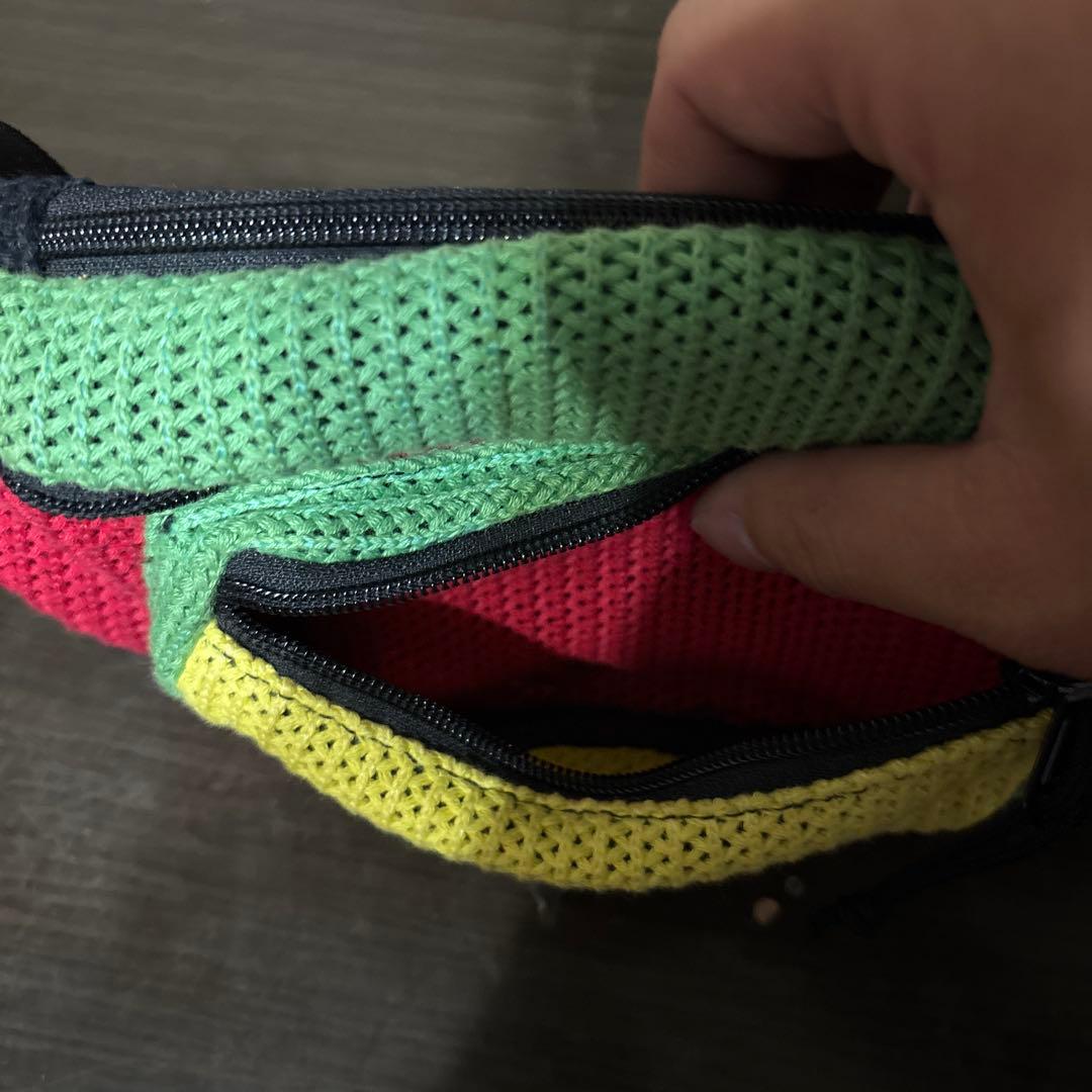 Supreme メッシュウエストポーチ レッド/グリーン/イエロー