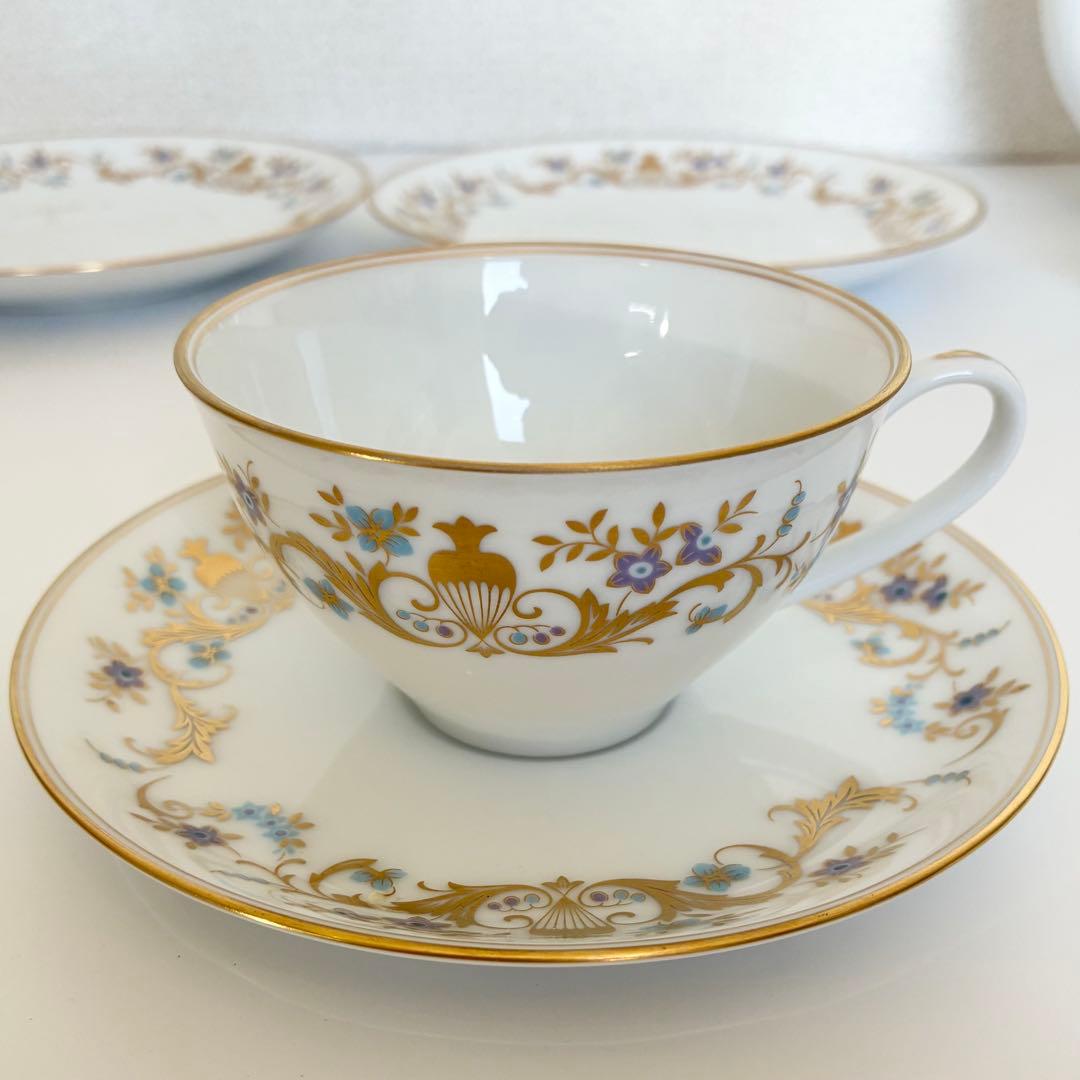 【極美品】大倉陶園 OKURA 小花 金彩 ティー・コーヒーセット 豪華計21点