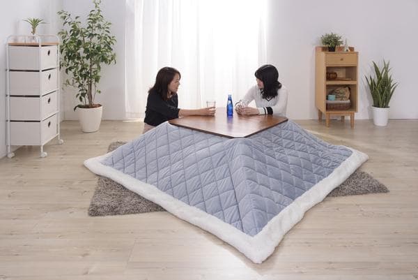 おしゃれ ふかふか かわいい 暖かい 正方形 こたつ布団 ライトグレー