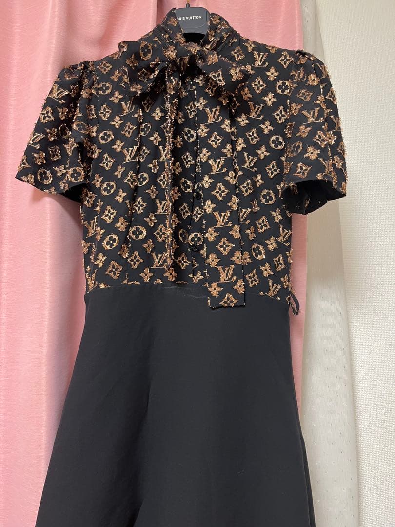 LOUIS VUITTON ロゴ刺繍 半袖シャツ 36