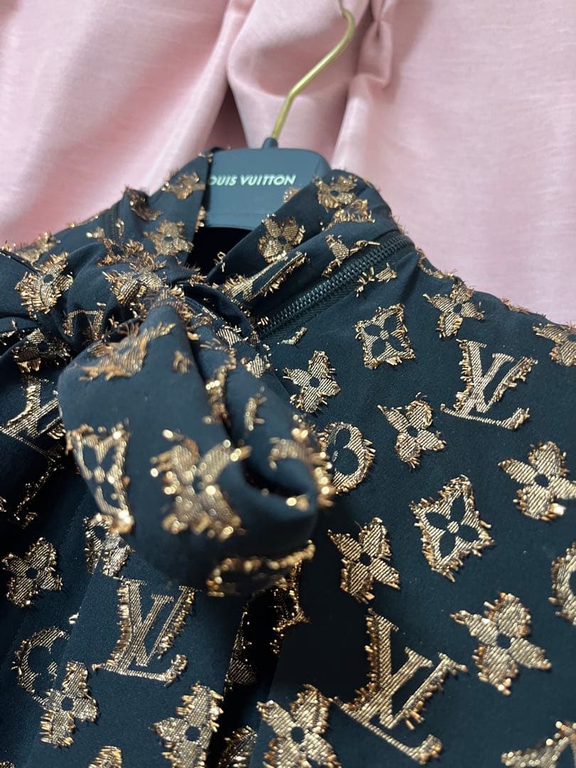 LOUIS VUITTON ロゴ刺繍 半袖シャツ 36